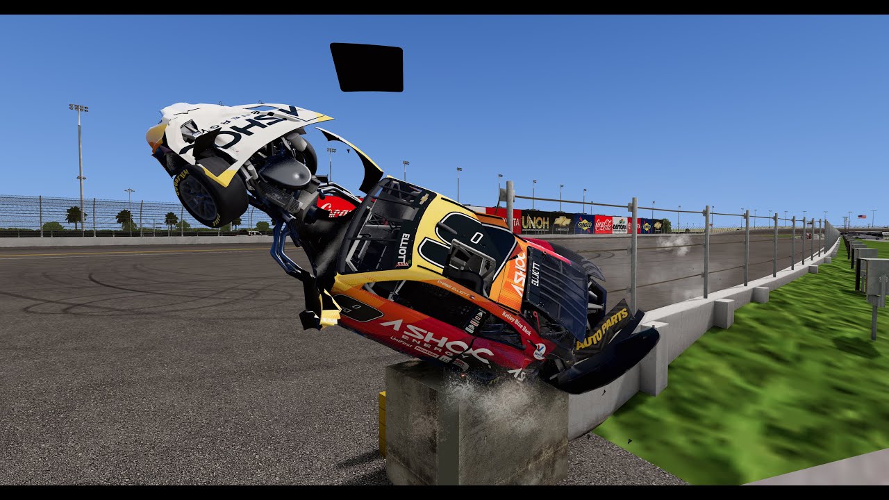 Beamng Drive Nascar Gen 7 single car crashes #2