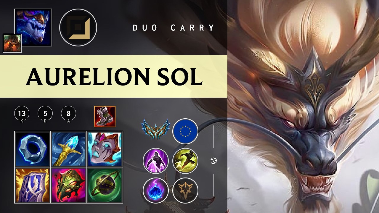 Aurelion Sol Carry vs Caitlyn - EUW Challenger Patch 26.04