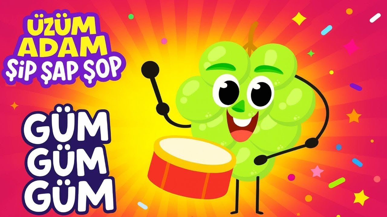 Üzüm Adam Şip Şap Şop | Meyve Şarkıları | Eğlenceli Bebek Şarkıları