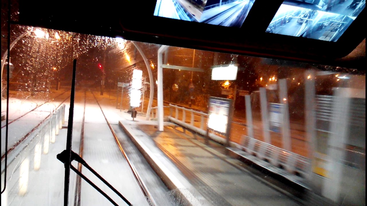 Linka 12 první sníh(Sídliště Barrandov - Výstaviště)