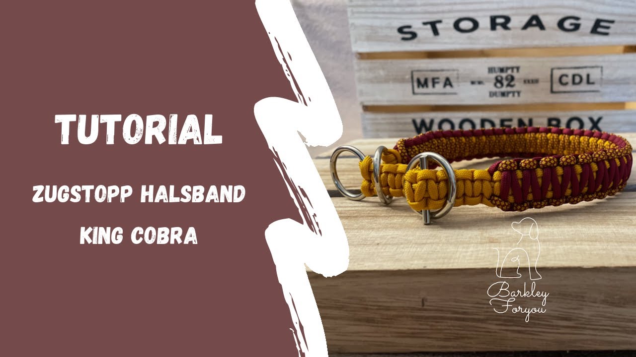 Paracord Zugstopp Halsband Tutorial | Zugstopp King Cobra Anleitung