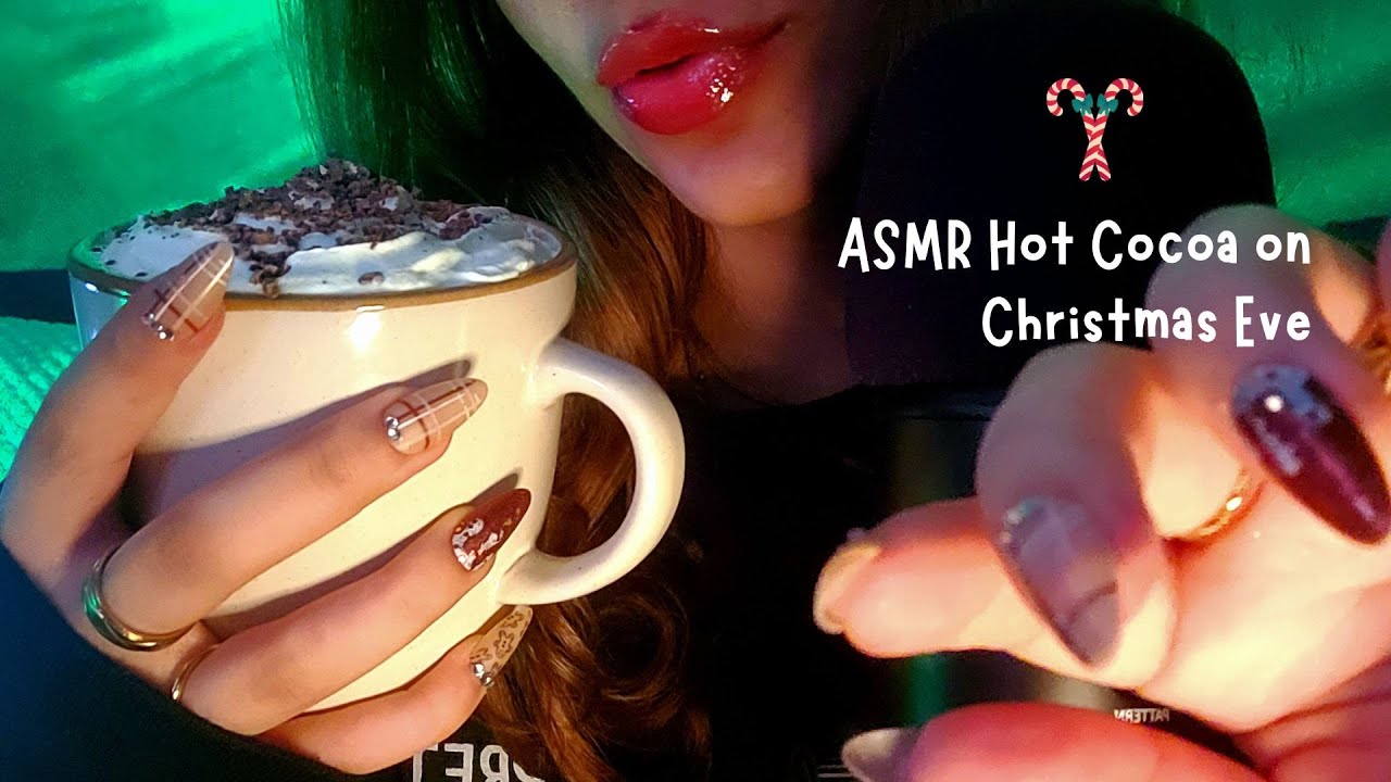 ASMR Getting You Ready for Bed on Christmas Eve + Making Hot Chocolate 🎄🤍