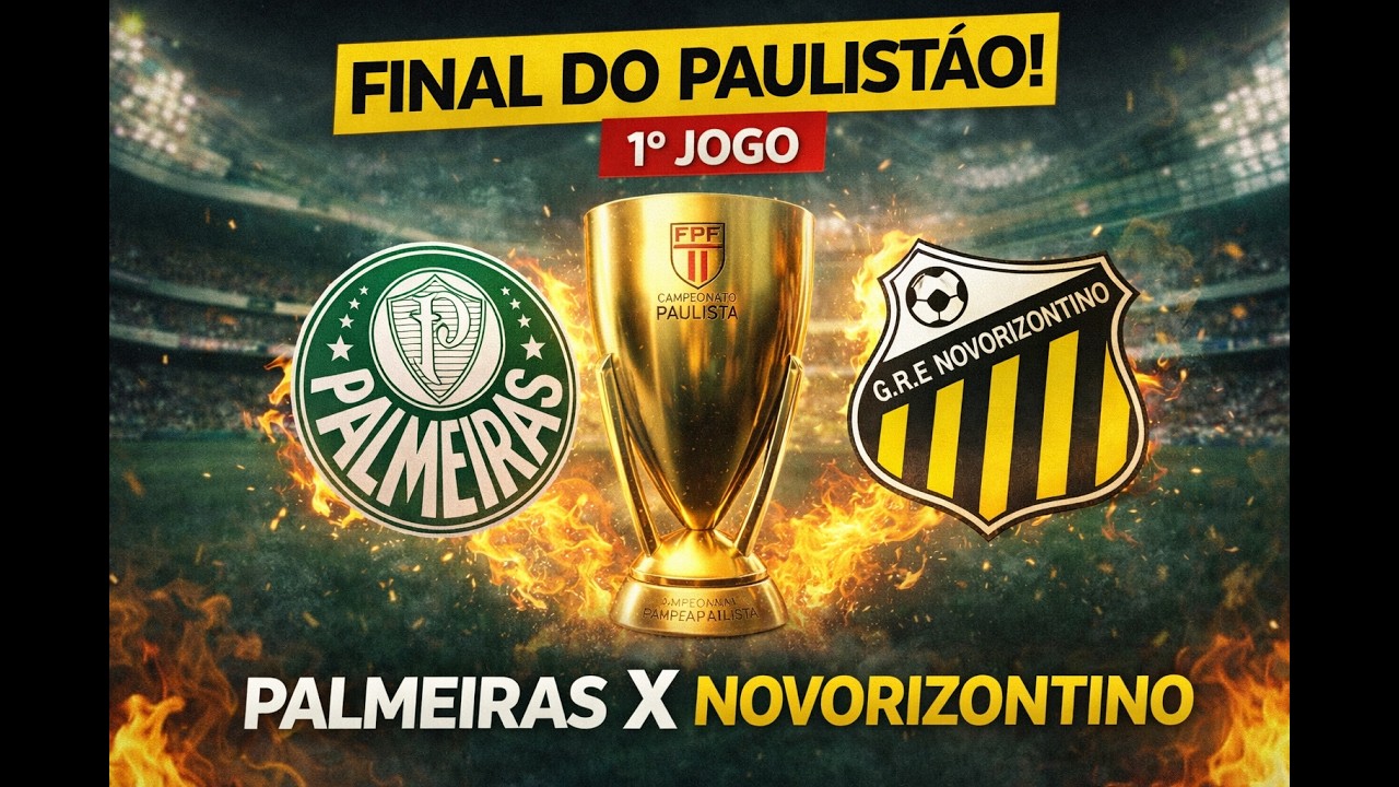 PALMEIRAS x NOVORIZONTINO - 1º JOGO DA GRANDE FINAL DO PAULISTÃO 2026