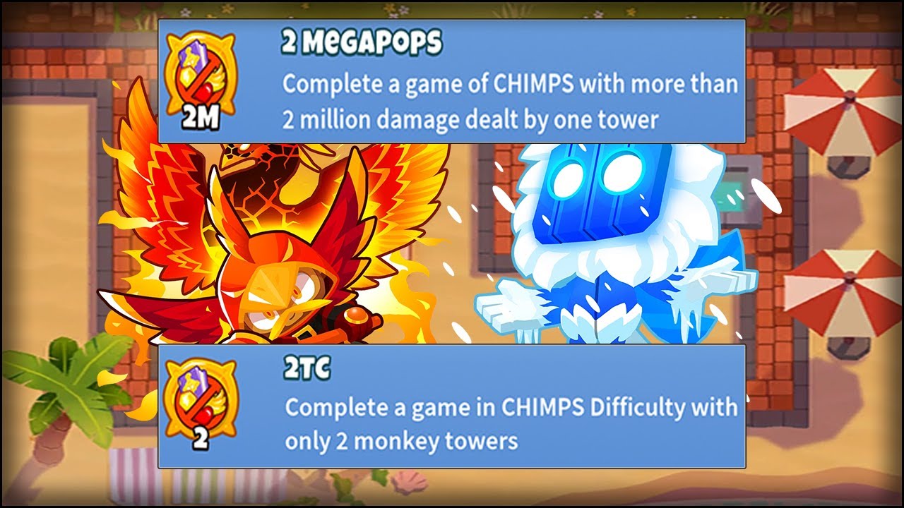 Wizard Lord Phoenix & Absolute Zero - 2 Megapops 2 Tower CHIMPS Achievements in a Single Run!