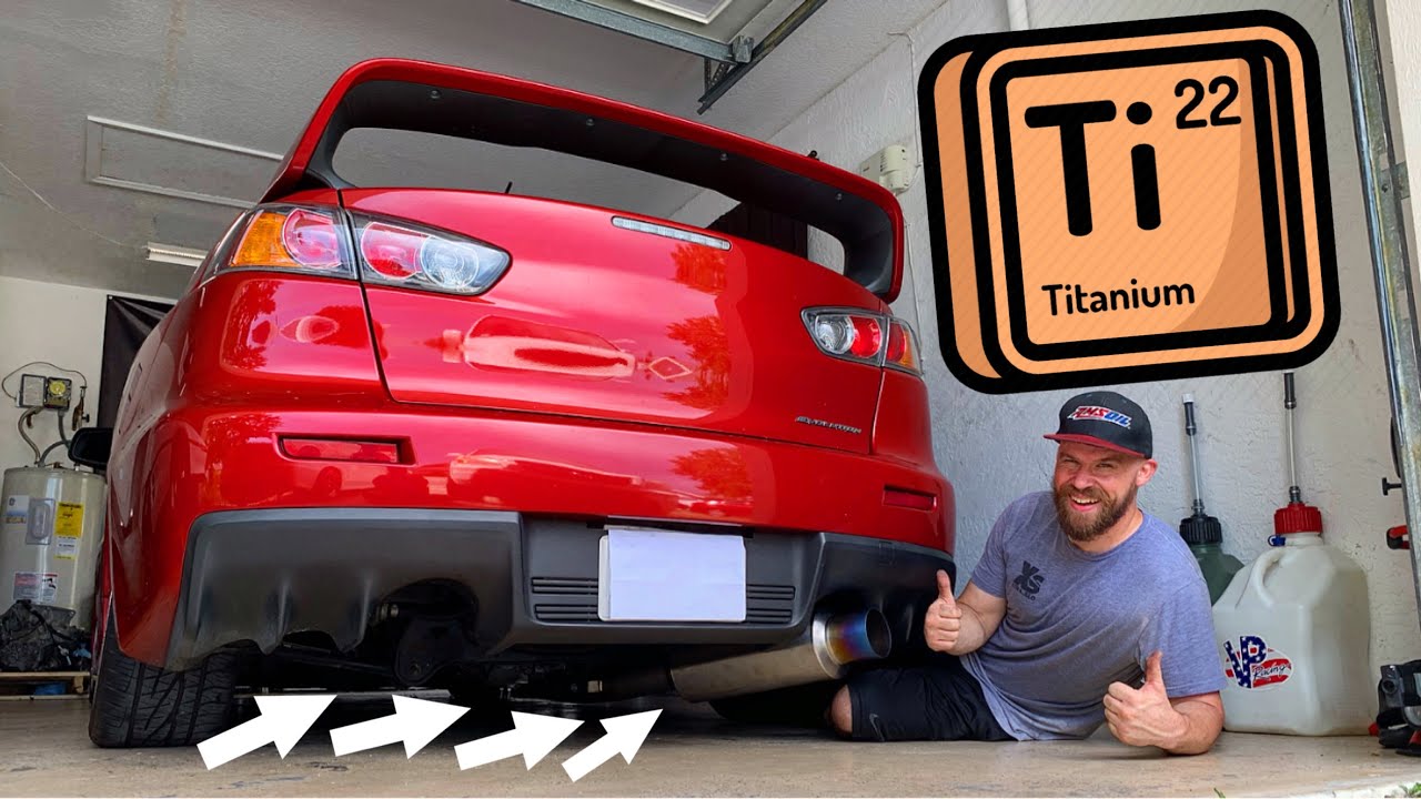 Evo X ETS Titanium Exhaust Install W/Test Pipe