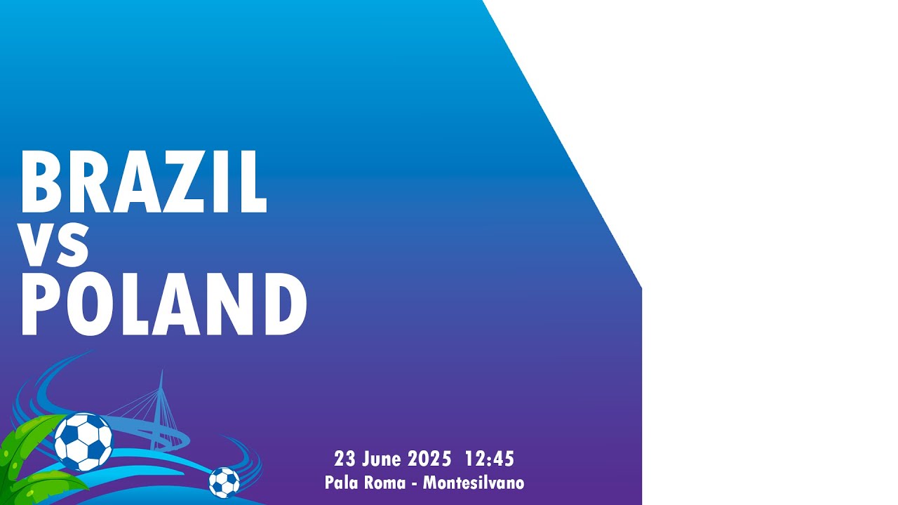 BRAZIL – POLAND | h.12:45 | MATCH 47 | Quarter-finals Men WDFC FUTSAL 2025 | HALL 1 PALAROMA