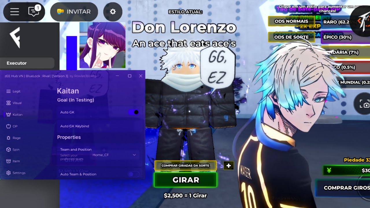 [⚽️UPD] Blue Lock Rivals SCRIPT NEW FUNCTIONS Infinite Spins! AUTO KAISER, AUTO GK, GOAL (Mobile/PC)