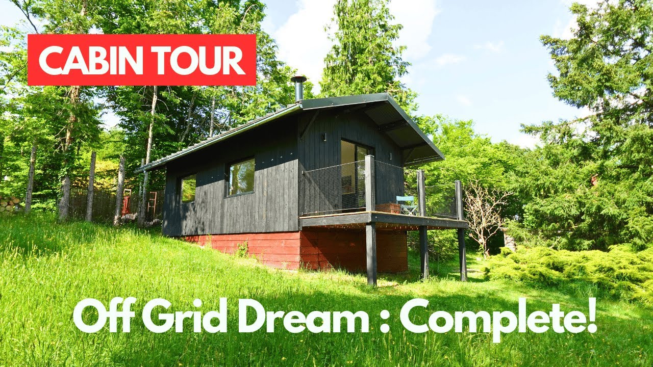 #45 Visit my Finished CABIN : DIY OFF GRID CABIN in the French Forest
