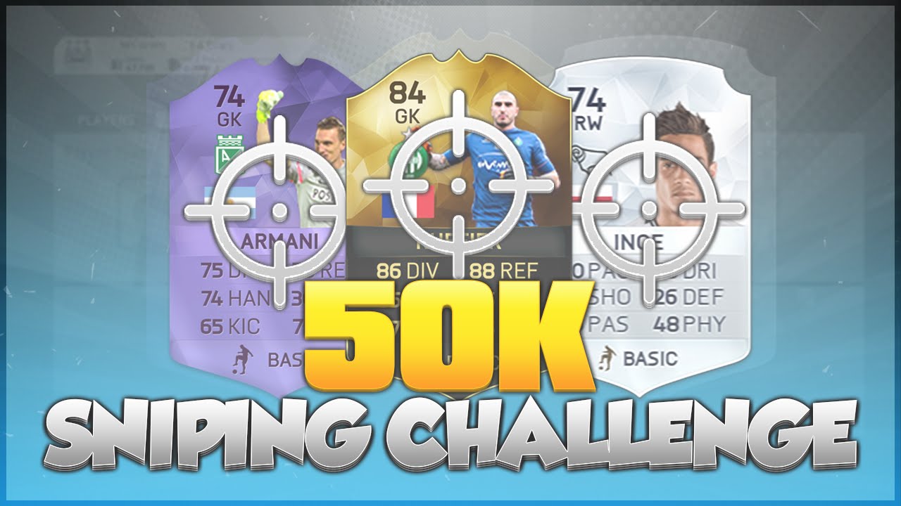 FIFA 16 - 50K SNIPING CHALLENGE vs HOMELESPENGUIN - LIVE SNIPING REACTIONS (FIFA16 ULTIMATE TEAM)