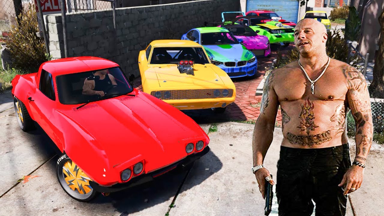 GTA 5 ✪ Stealing Vin Diesel Luxury Cars with Michael ✪ (Real Life Cars #06)
