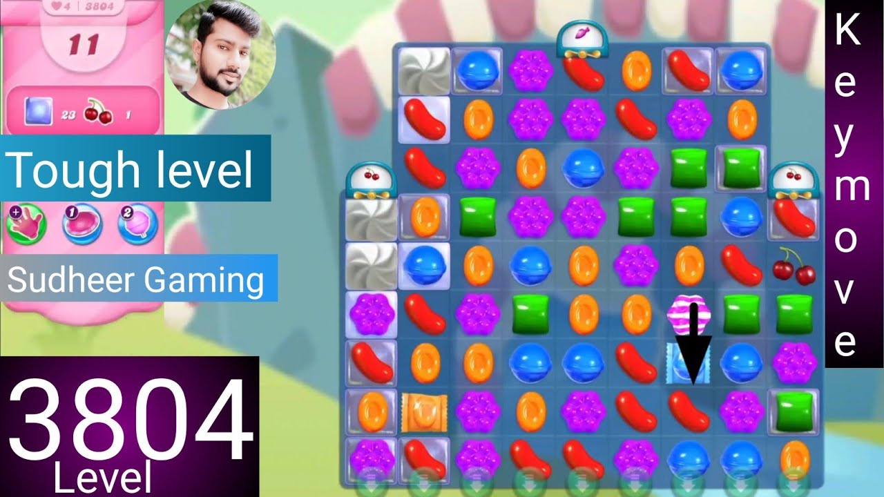 Candy crush saga level 3804 । No boosters । Tough level । Candy crush 3804 help । Sudheer Gaming