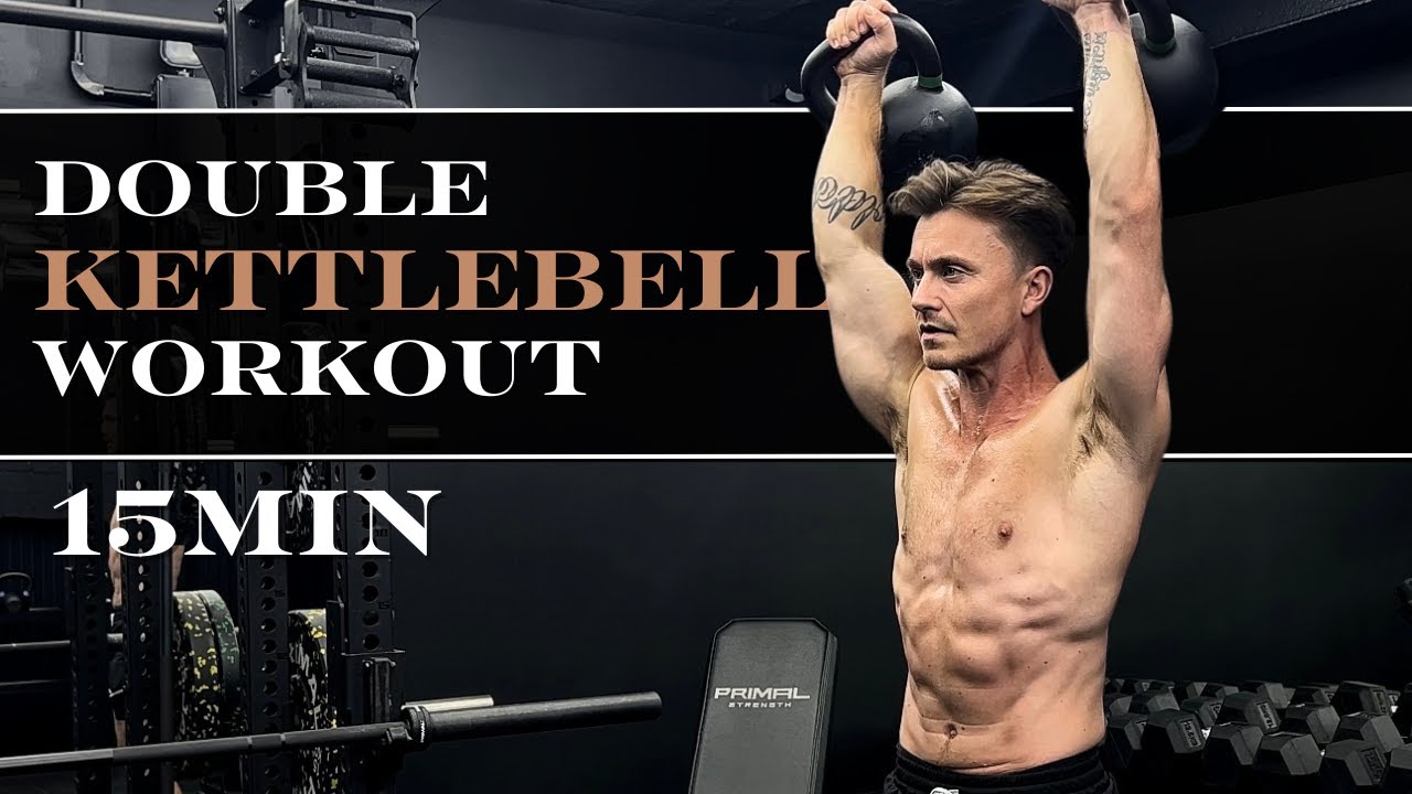 DOUBLE KETTLEBELL WORKOUT // 15min, Full Body