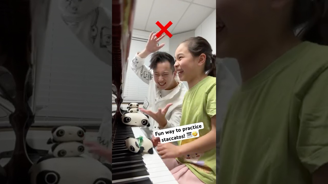 Best way to practice STACCATOS! 🎹🤣 