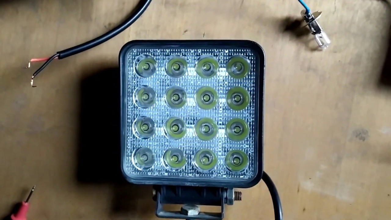 TEST - Lampy Robocze LED 120w vs 48w - Por&oacute;wnanie/LED work lamps test.