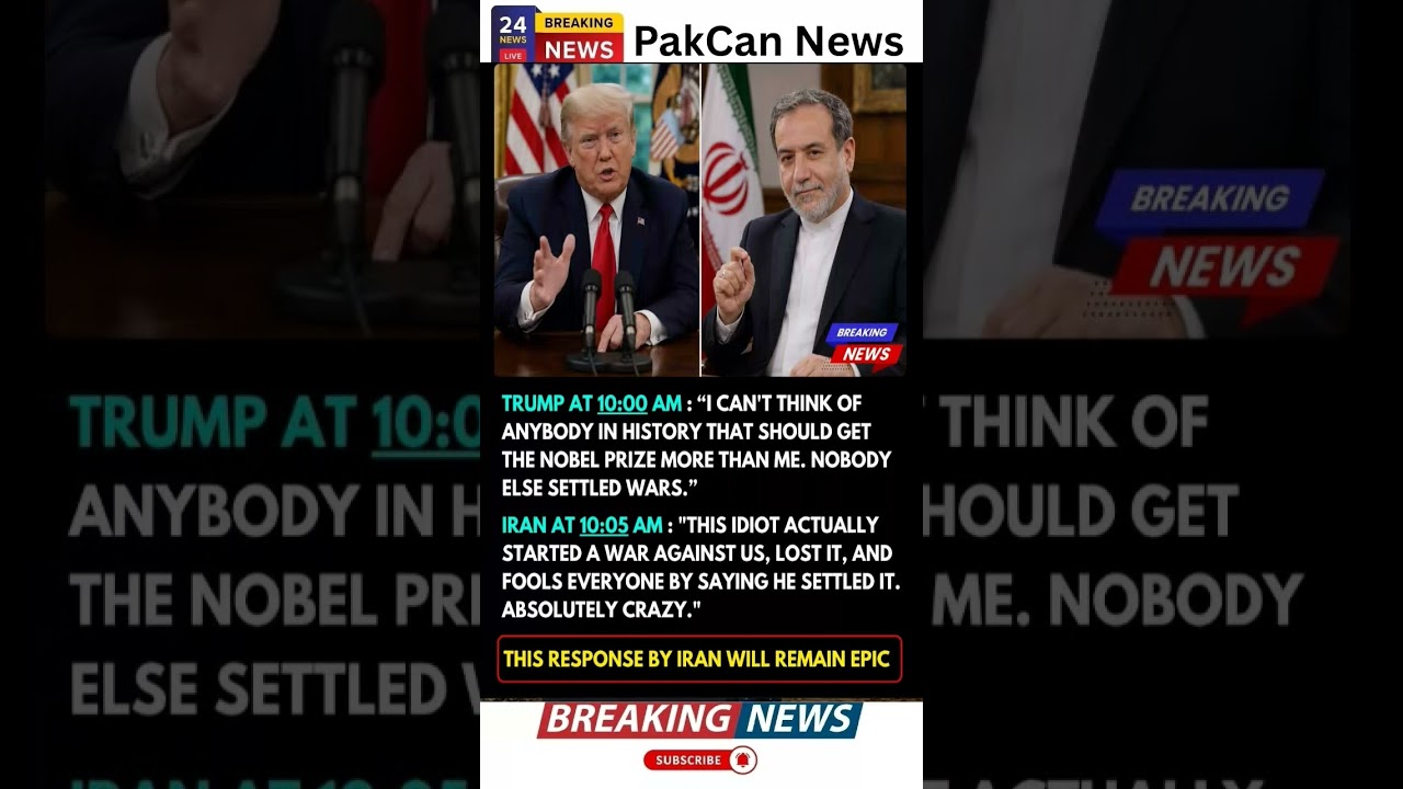 Trump Nobel Peace Prize Remarks Spark Global Debate | PakCan News