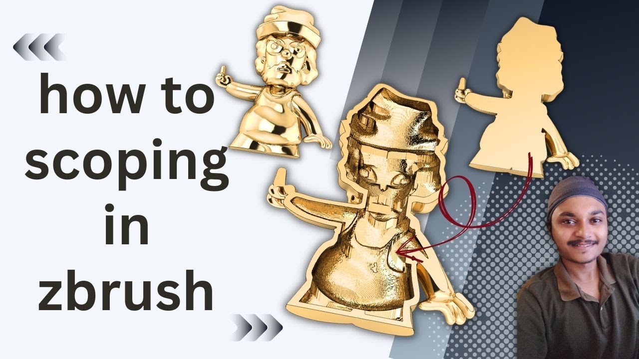 How to do scoping of M9 file in zbrush ❓ || Zbrush में M9 फ़ाइल की स्कूपिंग कैसे करें | 🔥