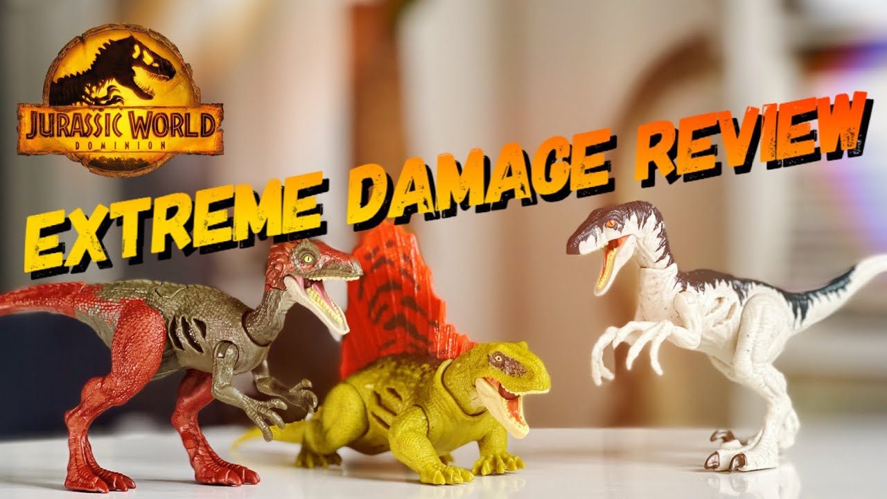 Unboxing Jurassic World EXTREME DAMAGE dinosaurs! [4K]