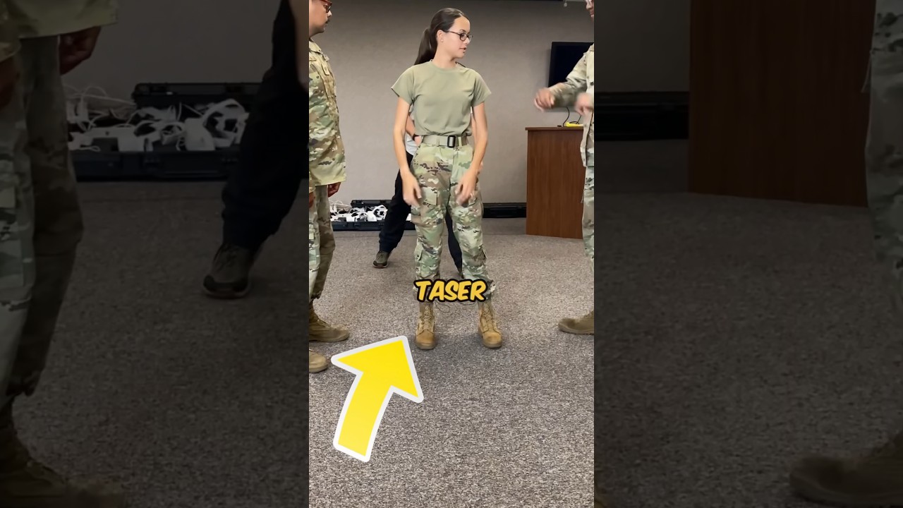 Gli hanno SPARATO con il TASER!! ⚡️😨 #male #military #resistenza