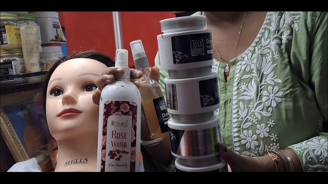 ASMR  Facial Skincare on A Mannequin (Soft whispering, Tapping)