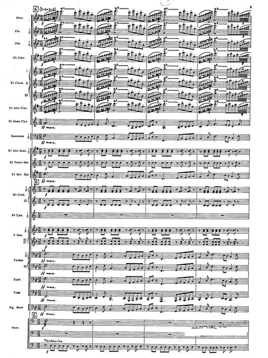 Derek Bourgeois: Serenade for wind Band. Partitura. Interpretación.