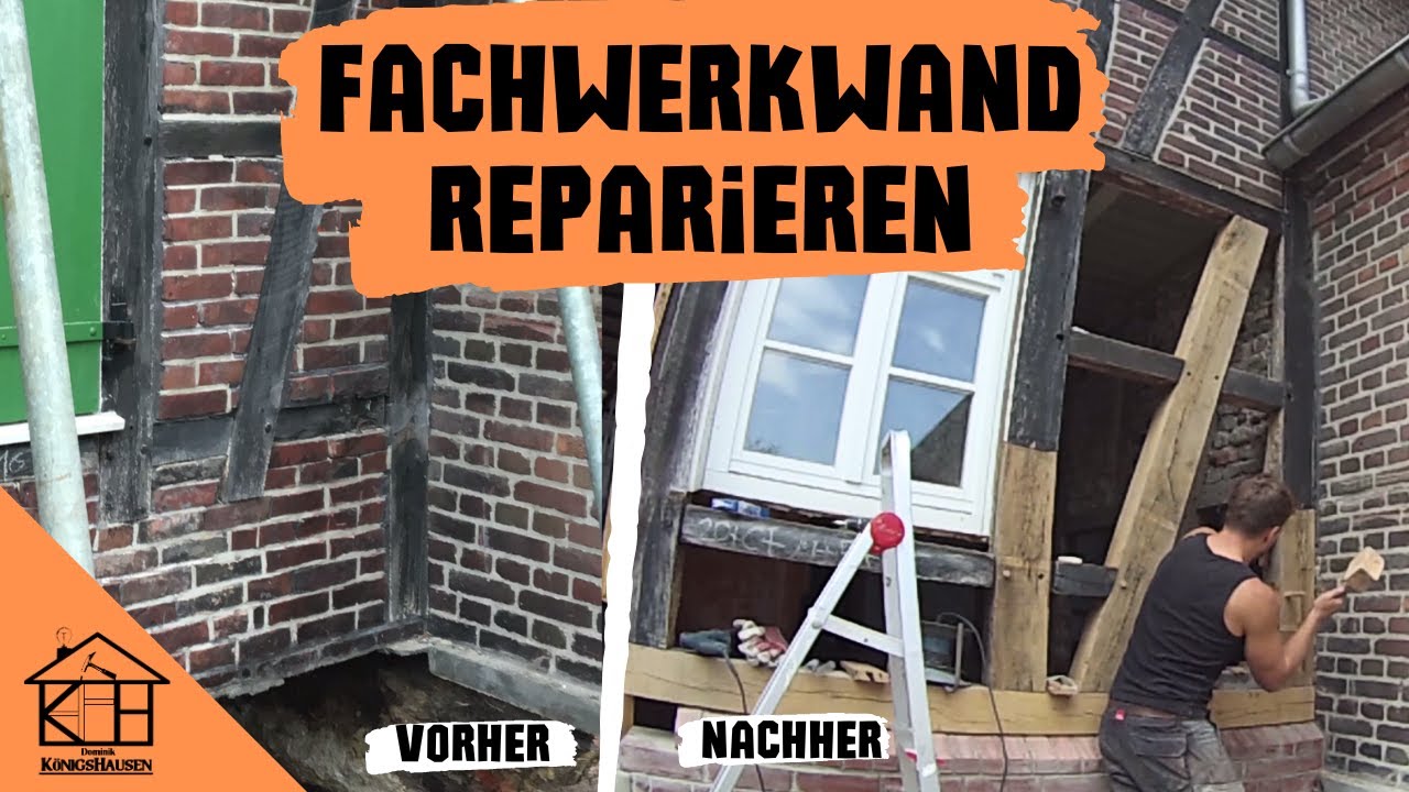 FACHWERKWAND REPARIEREN (abgeschr. Versatz, falscher Zapfen, Schwellbalken)Fachwerk Sanierung Teil 3