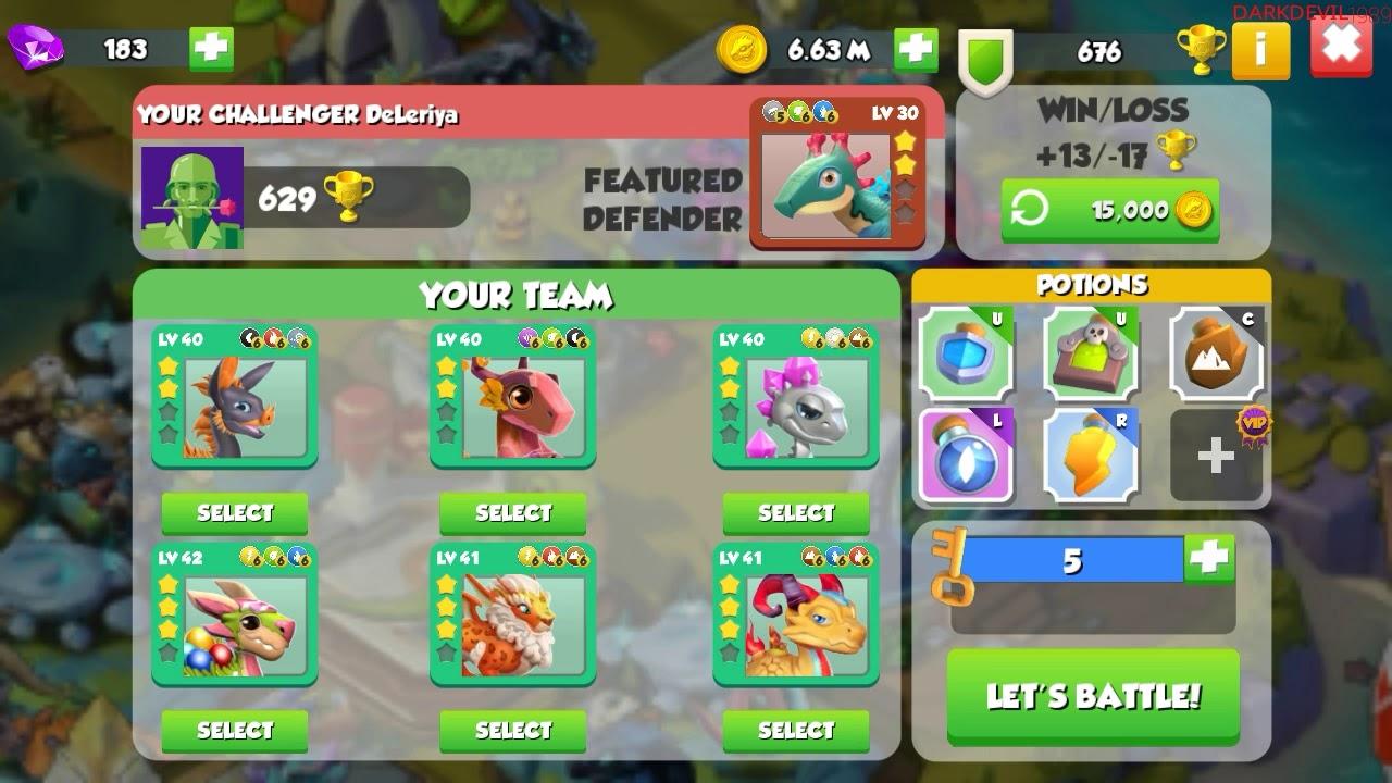 DRAGON MANIA LEGENDS - DAILY FIGHT TRAINER DeLeriya