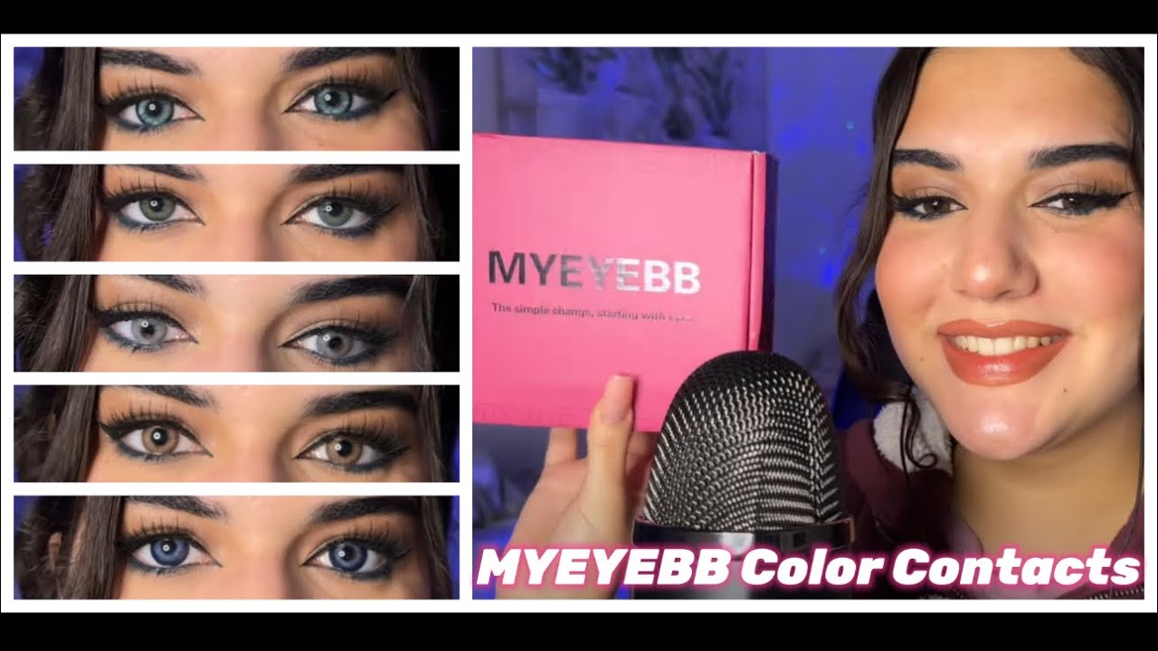 ASMR probando LENTILLAS DE COLORES😍 | MYEYEBB✨