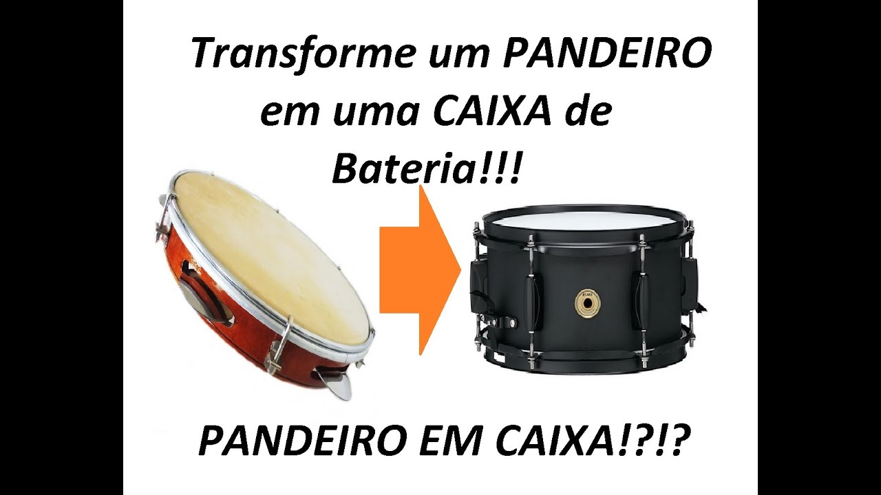 Caixa de bateria feita com pandeiro!?!?!? Bateria compacta | Compact Drums | Homemade Snare #1