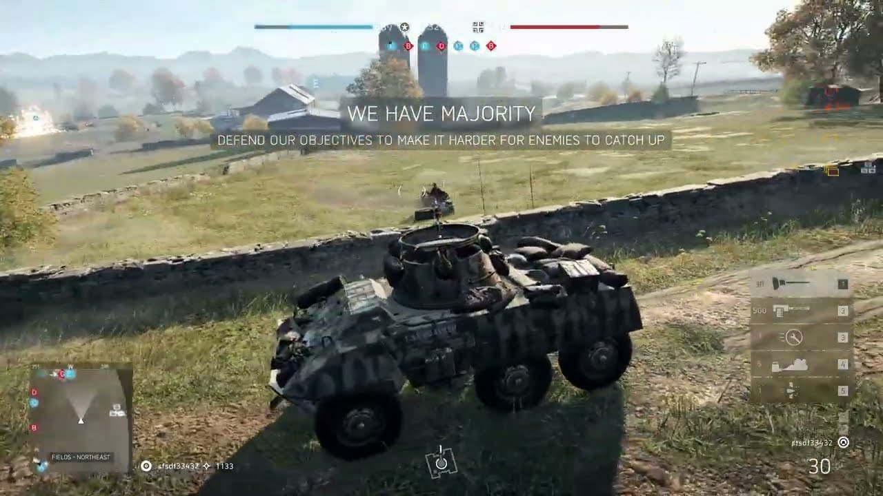 Battlefield V Puma tank and full action