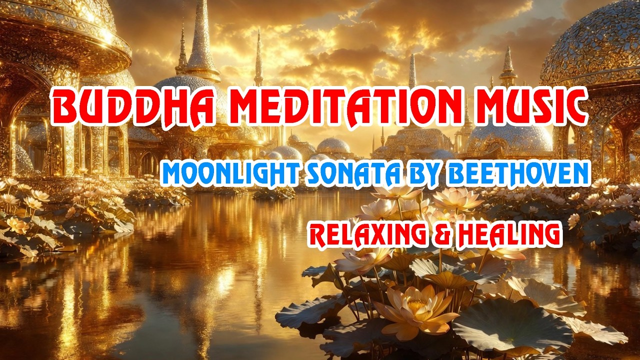Buddha Meditation Music | Moonlight Sonata by Beethoven | Relaxing & Healing