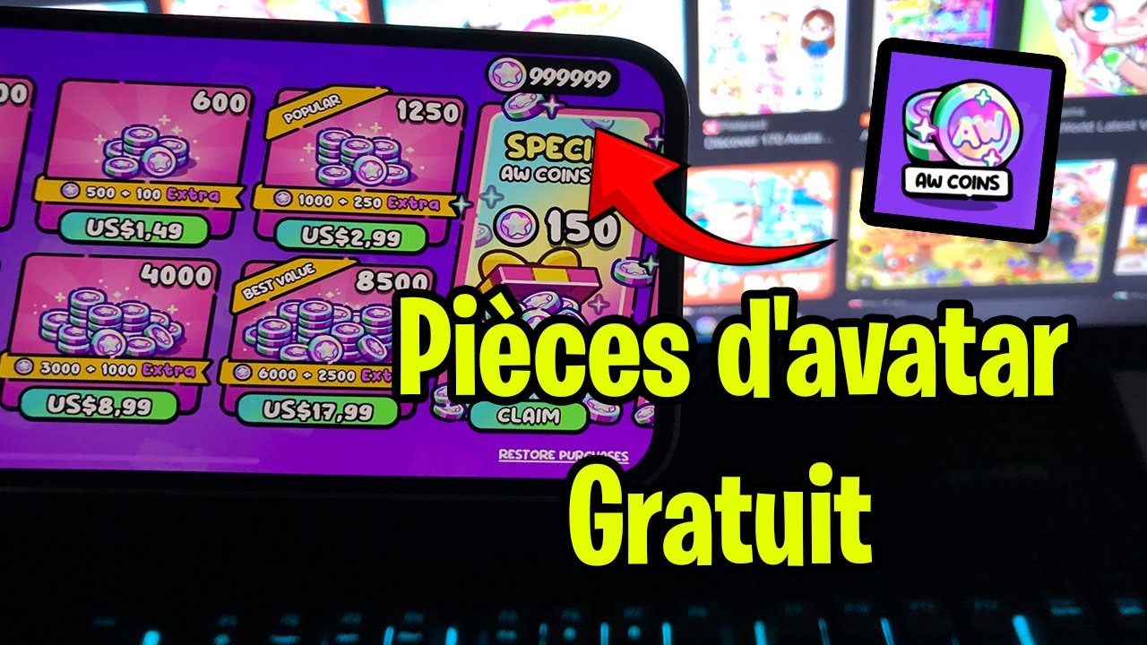 Comment Obtenir Des Pi&egrave;ces d'avatar Gratuit⭐ Avoir Des AW COINS Gratuit Sur Avatar World iOS/Android