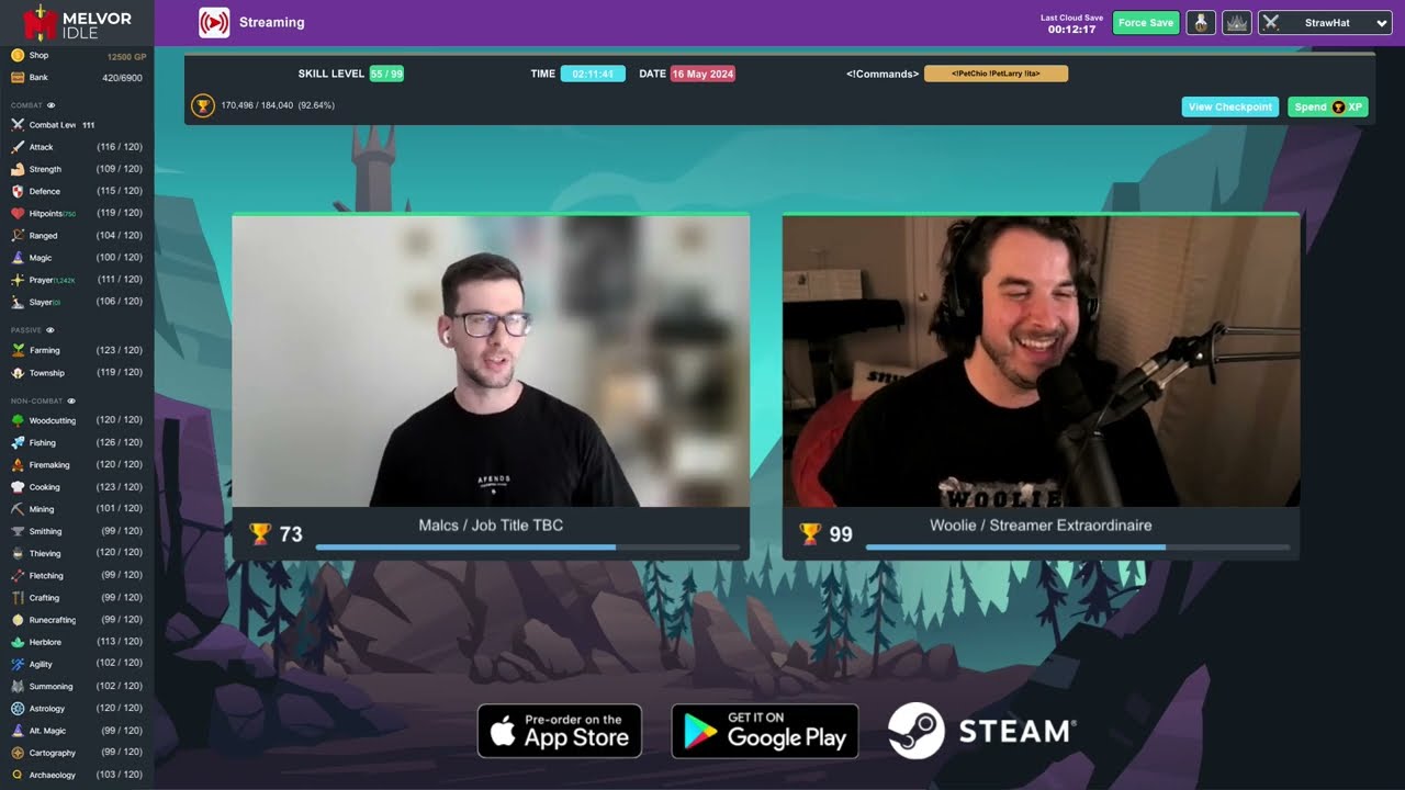 Melvor Idle Expansion: Into the Abyss Live Stream w/ Malcs and WoolieGaming