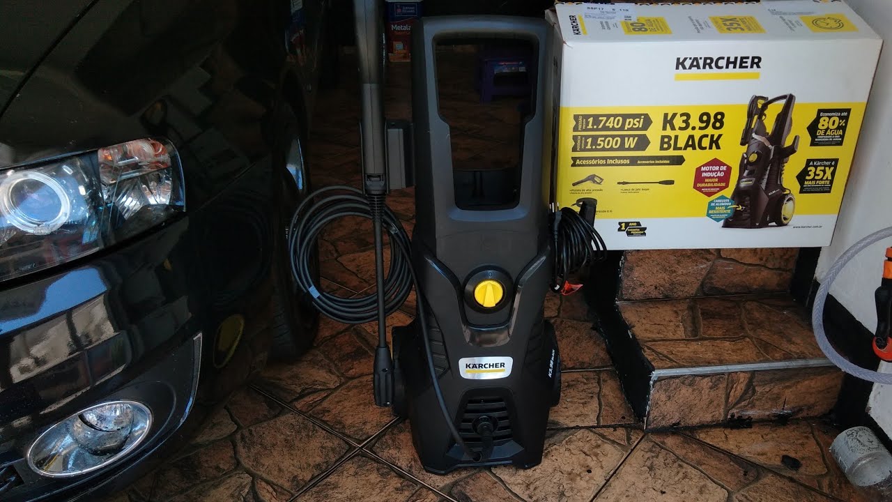 LAVADORA DE ALTA PRESSÃO KARCHER K3.98 BLACK.