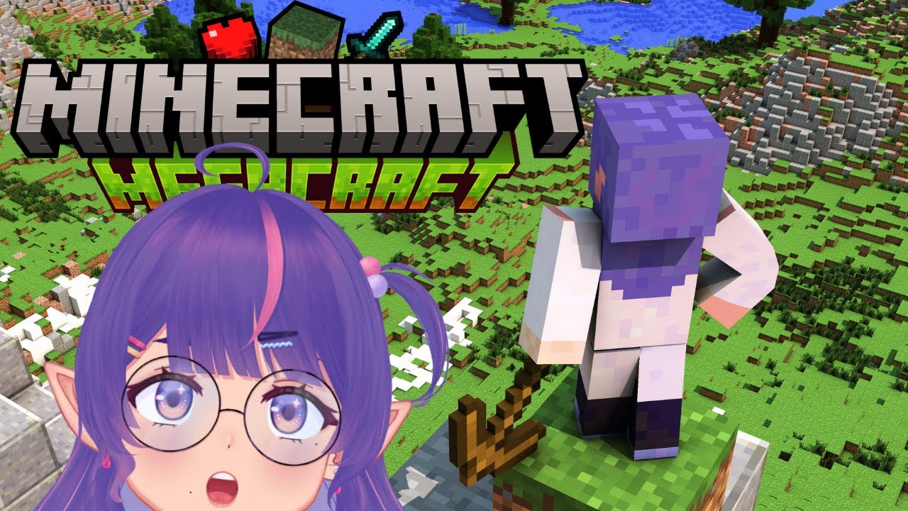 【Pixel's Megacraft】First time playing on a VTuber MC Server!! 💜💊 #FuwaStrim