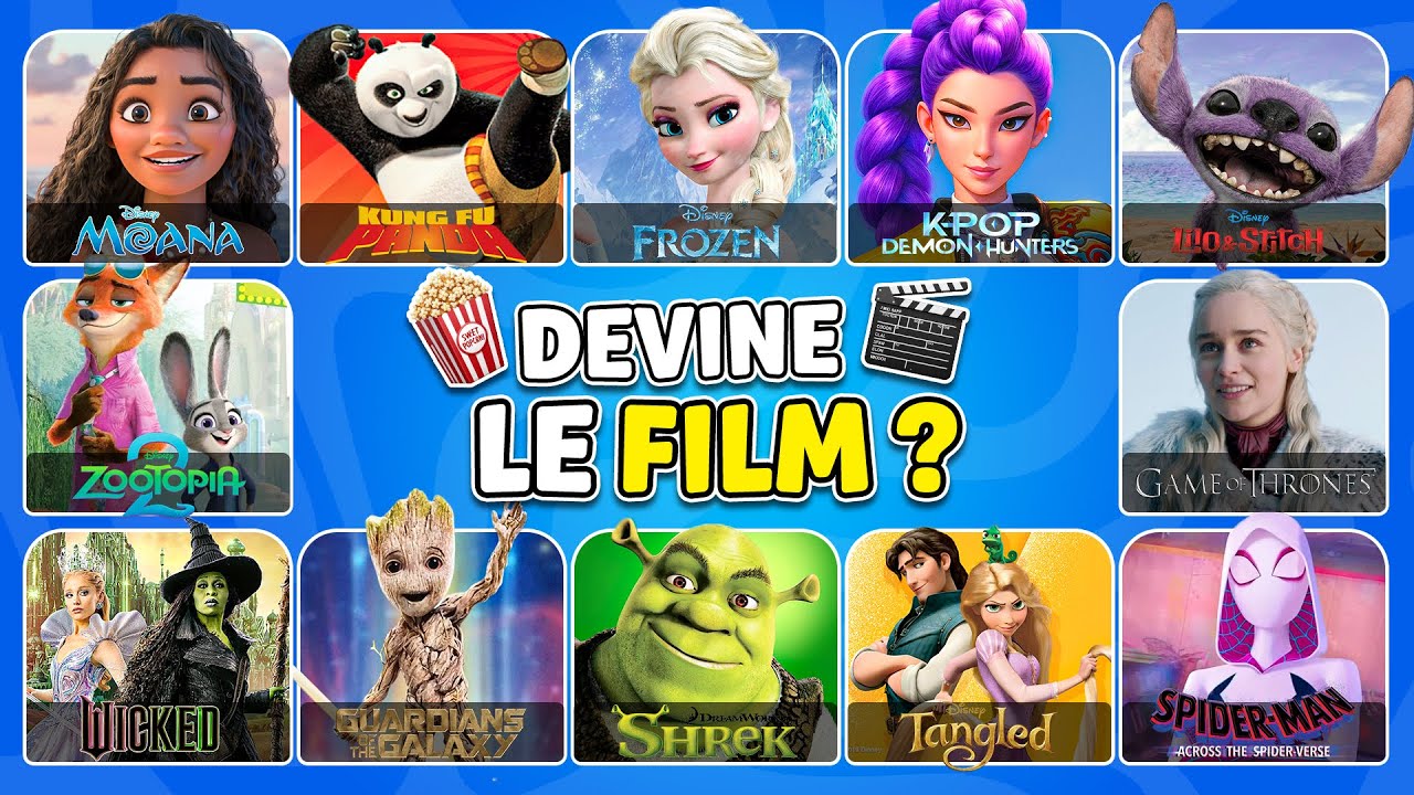 Devine le FILM avec la CHANSON 🎶 Kpop Demon Hunters, Vaiana, Mercredi, Minecraft ⛏️