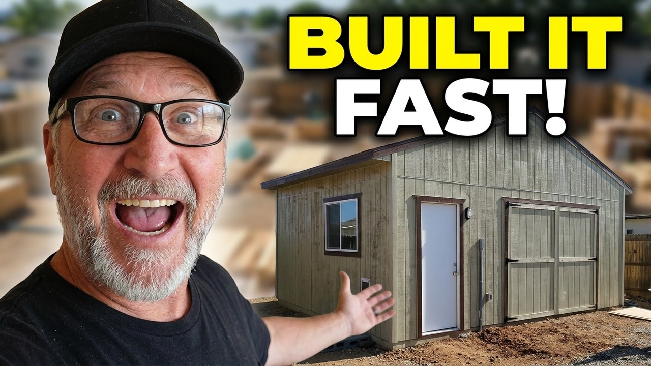 Full Shop Build in Record Time | 11 Minutes | Free Plans Available