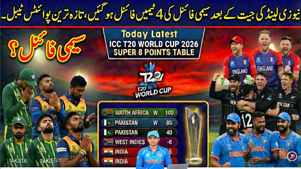 T20 WC Today Latest Points Table | NZ Beat SL | Pakistan Semi Final Scenario | Jalil Sports