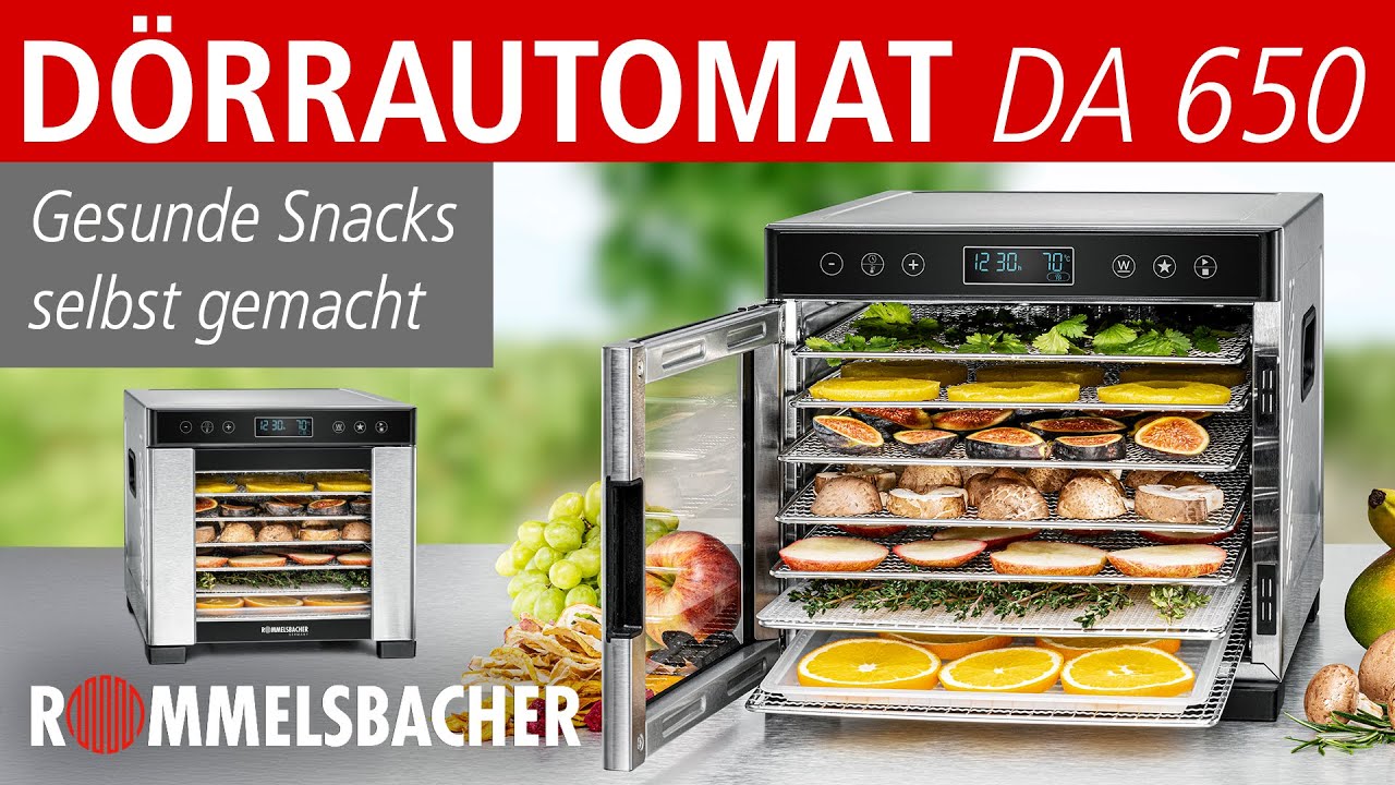 ROMMELSBACHER D&ouml;rrautomat DA 650 🍎🌞 Einfach riesig, der Kleine! Gesunde Snacks selber machen 🍌🍐