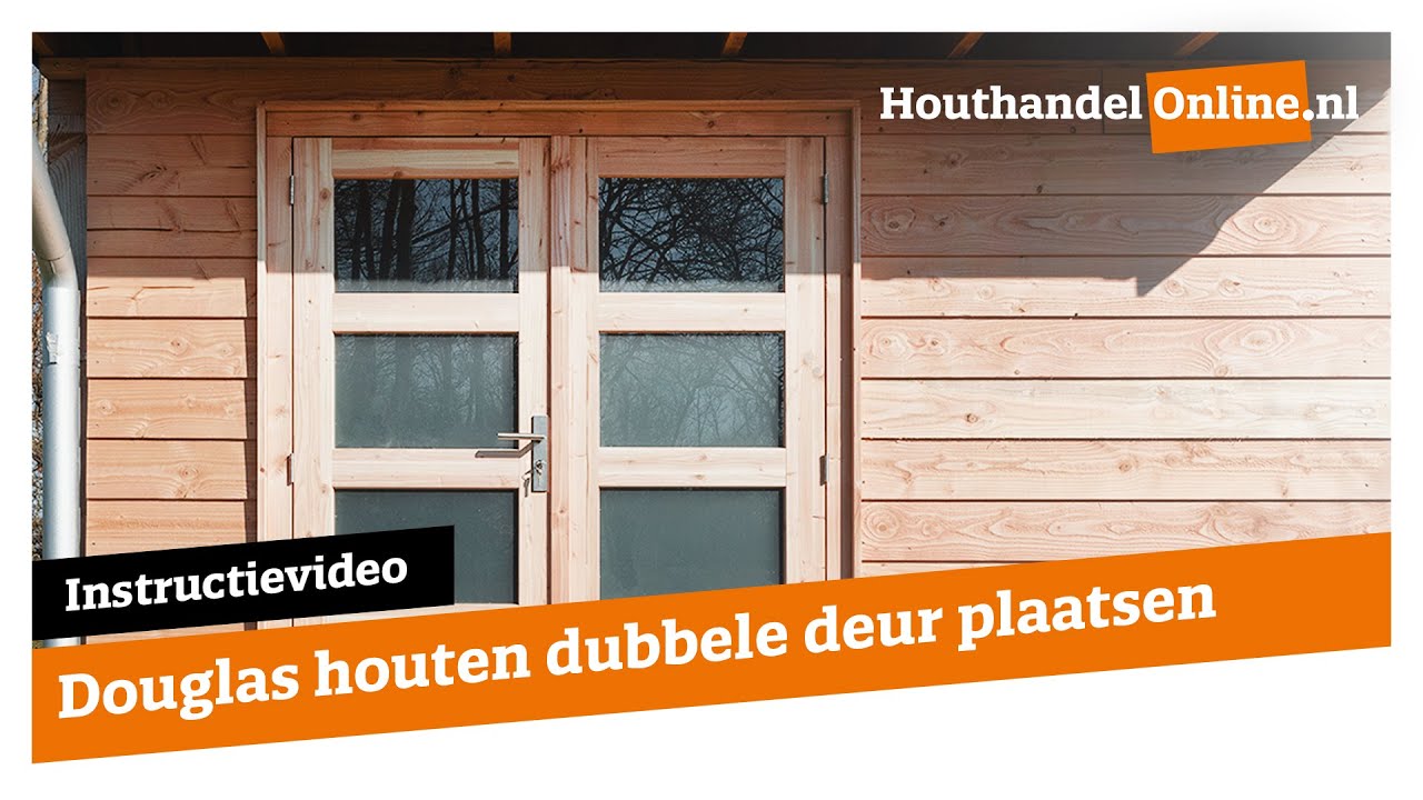 Douglas houten dubbele deur plaatsen — Houthandelonline #30