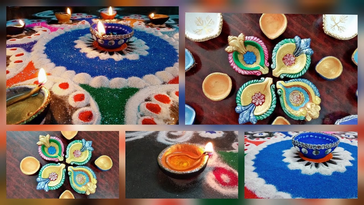 Beautiful Diya Decoration Ideas for navratri/ diwali