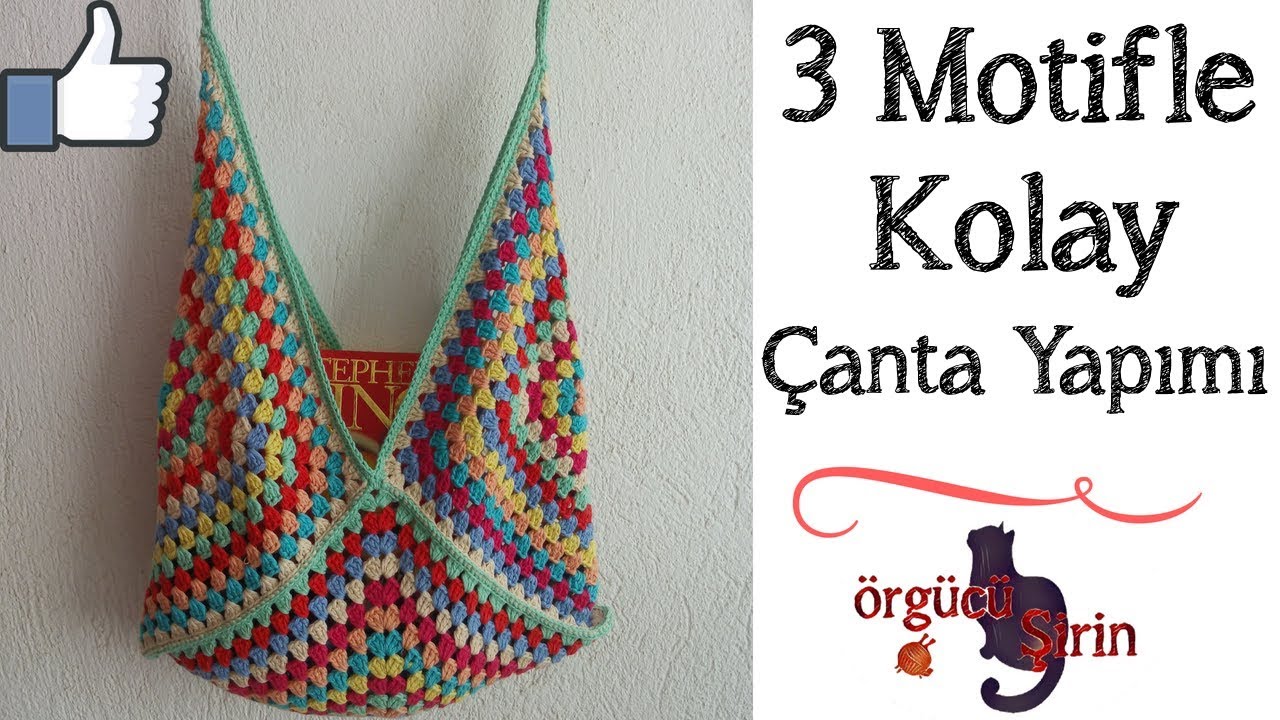 3 Motifle Çok Kolay Örgü Çanta Yapımı / Örgü Çanta Modelleri