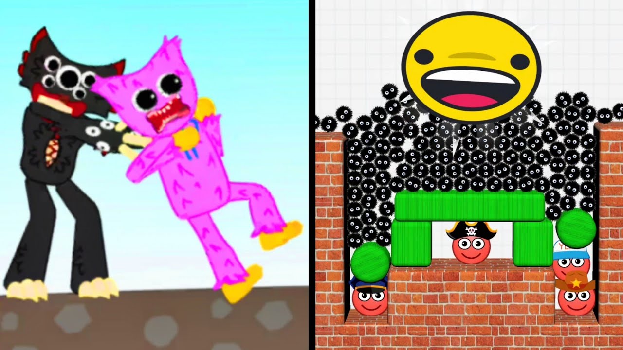 Hugy's Funny Animated Story Vs Hide Ball 🧟‍♀️🧛‍♀️🐸🦊 Max All Levels Android iOS Gameplay Ep 557