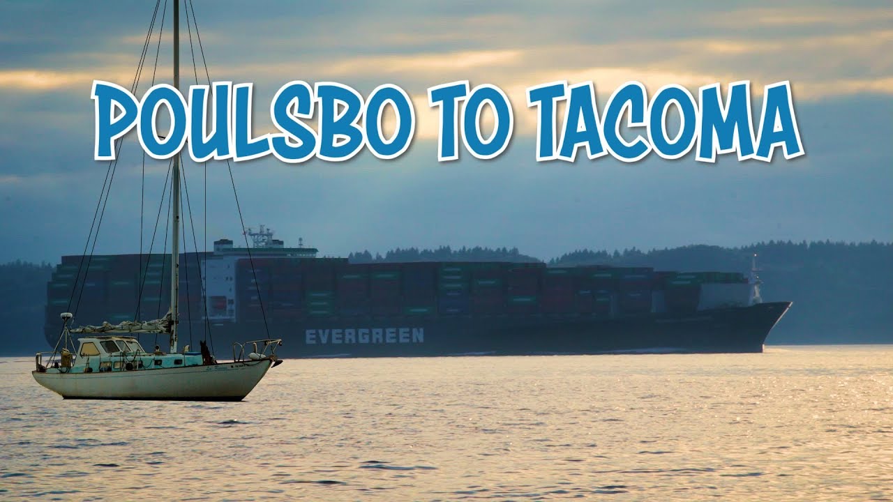 Taking a Beating - Water over the bow! (Sailing from Poulsbo to Tacoma Wa)