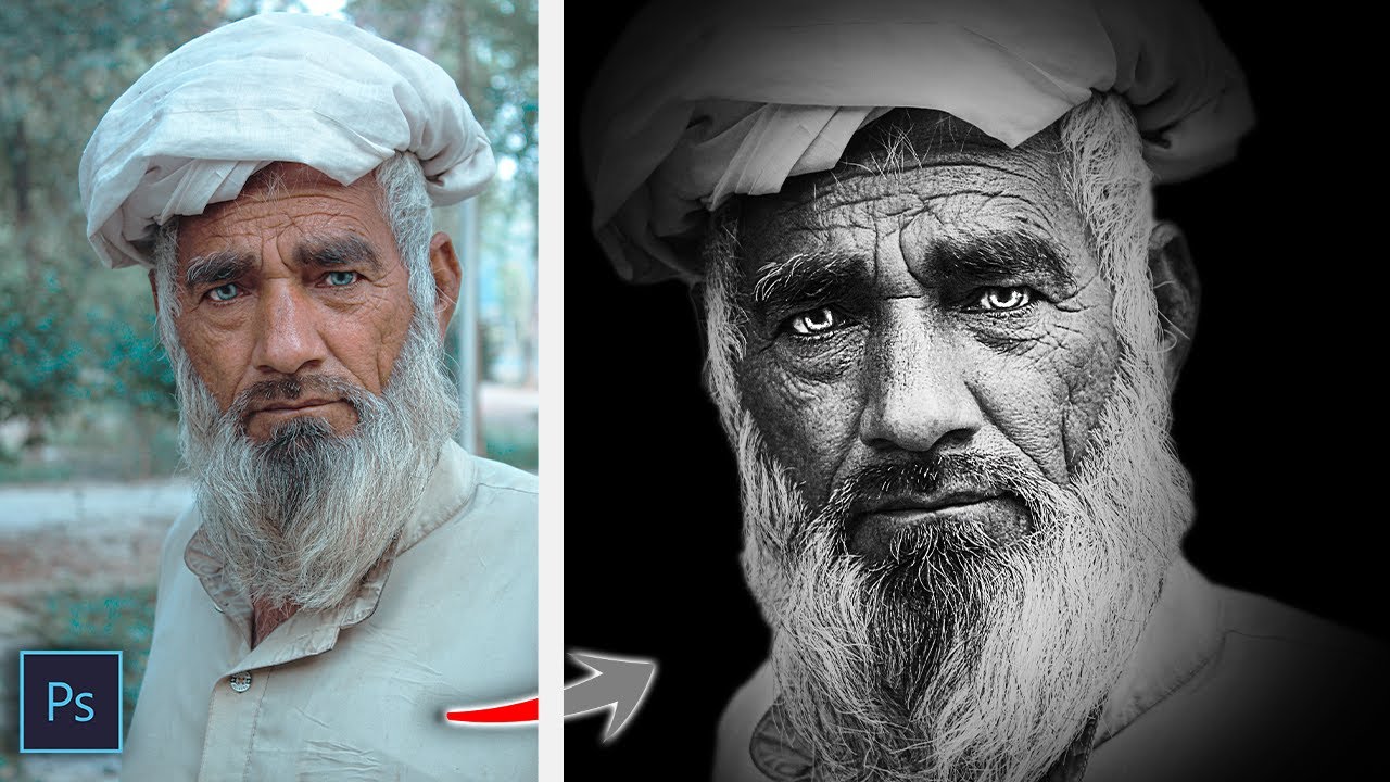 How To: Black & White Portrait in Photoshop (4 Min) | High Contrast Conversion Using Blend Modes