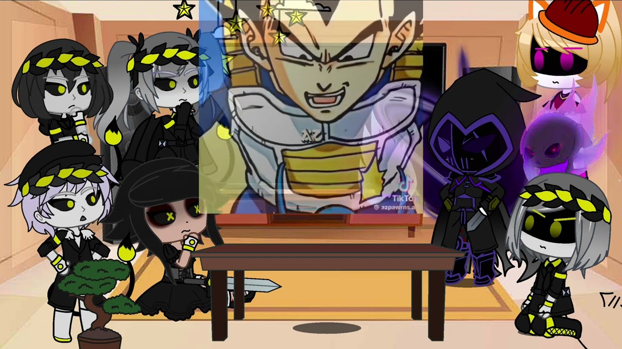 Murder drones react to Vegeta | goku | Dragonball | Cyn | FPE | Gacha life