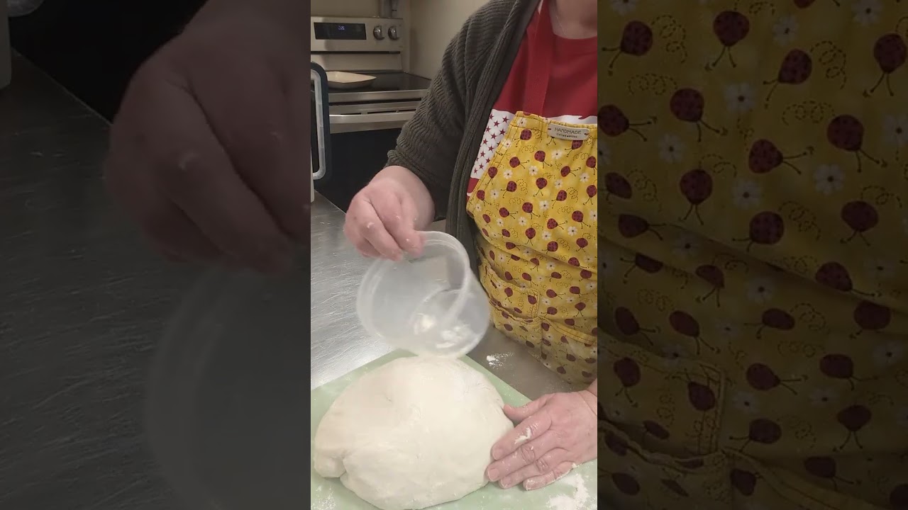 Making pizza dough part 4