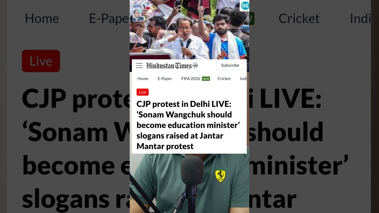 Sonam Wangchuk Joins Delhi Student Protest at Jantar Mantar