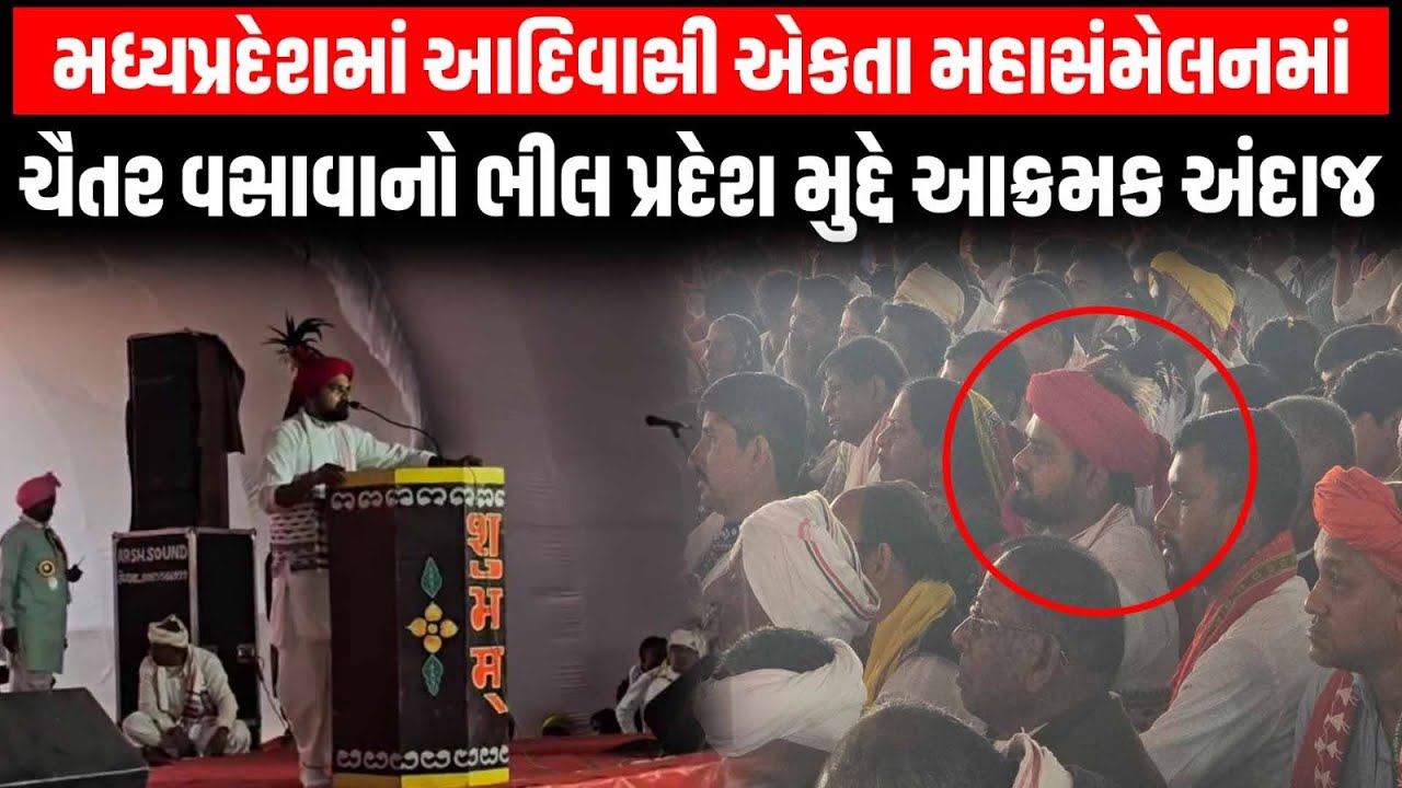 મધ્યપ્રદેશમાં આદિવાસી એકતા મહાસંમેલનમાં Chaitar Vasava નો ભીલ પ્રદેશ મુદ્દે આક્રમક અંદાજ