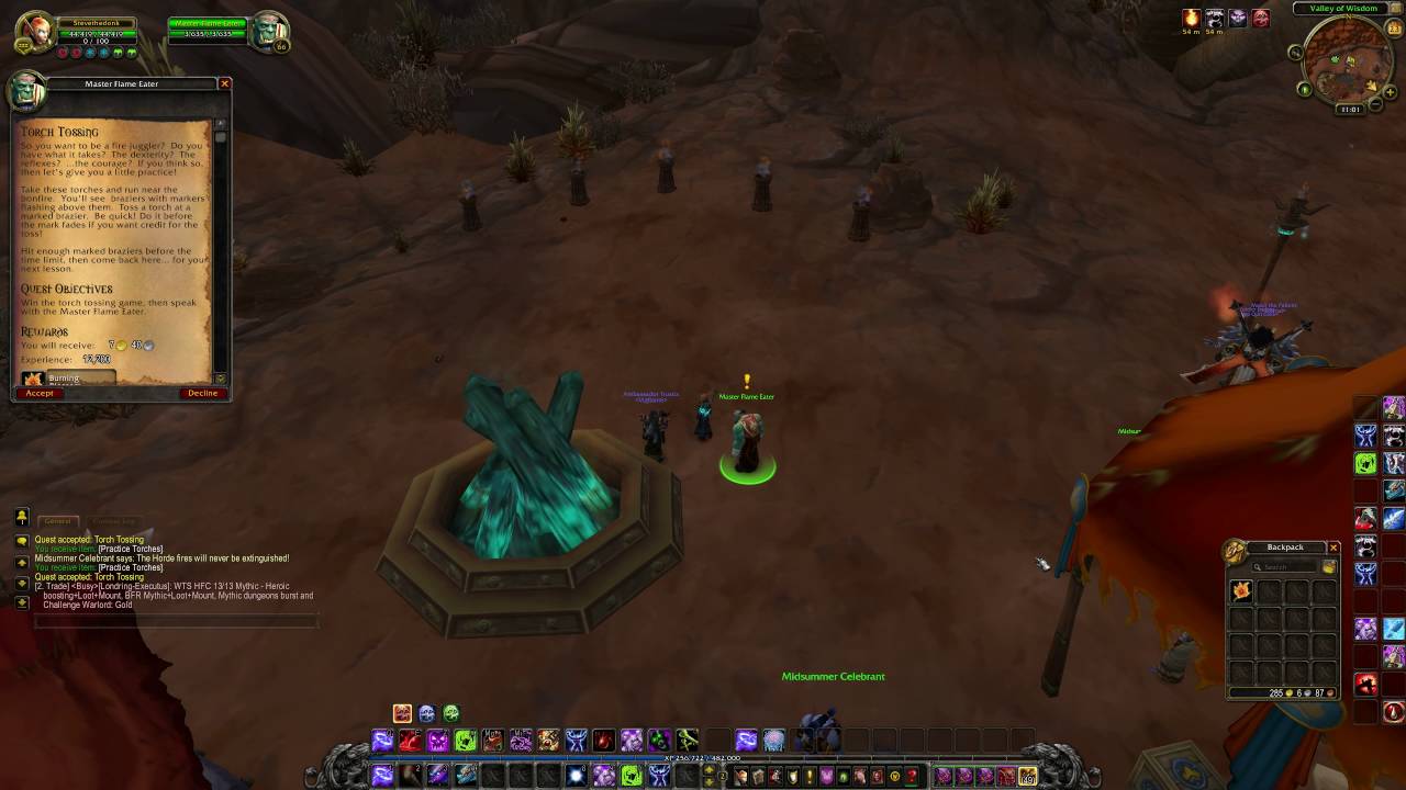 CataQuests.com - Midsummer Fire Festival - Torch Tossing (Horde)