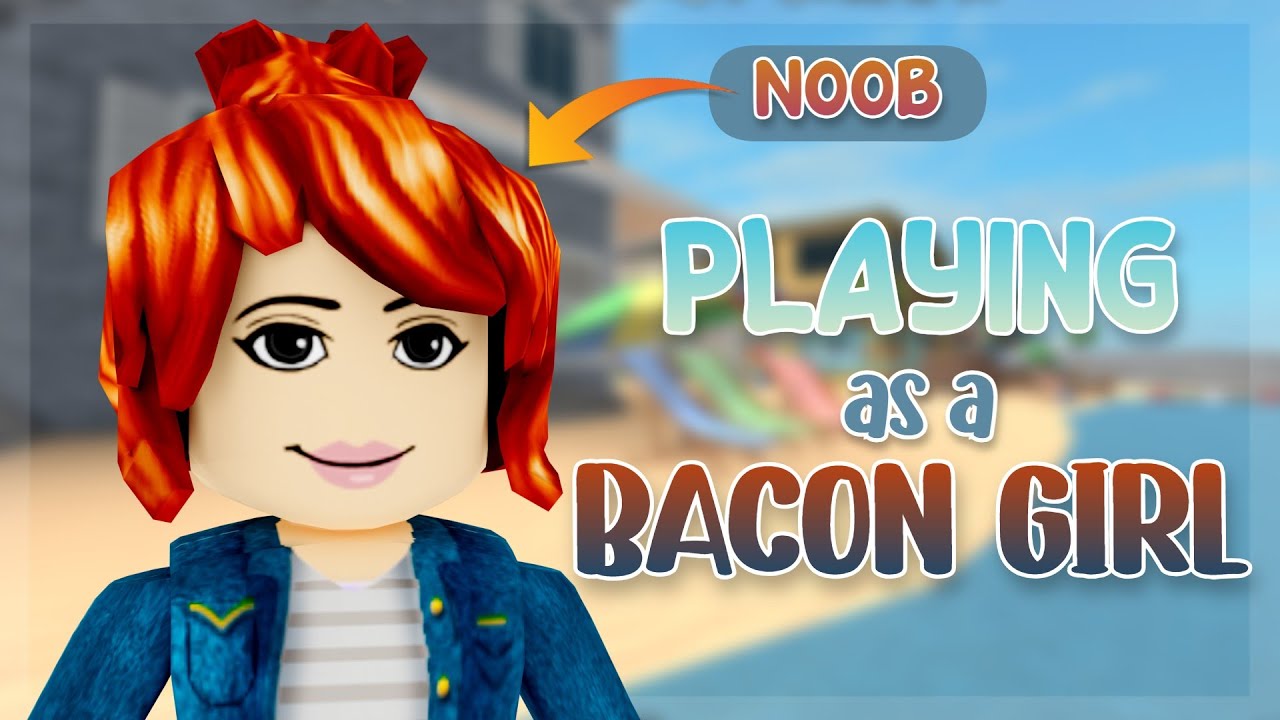 NOOB BACON GIRL PLAY MM2! (Roblox)